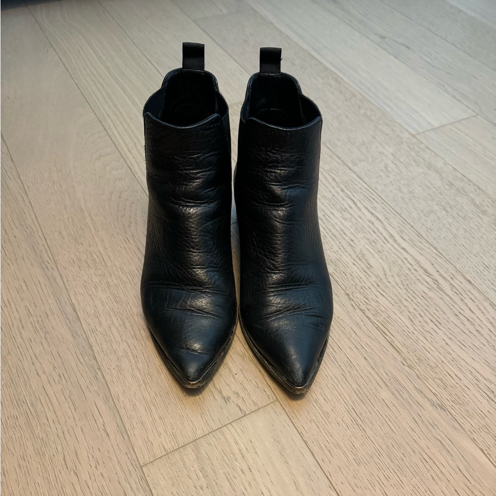 Acne Studios pointy black leather boots size 38